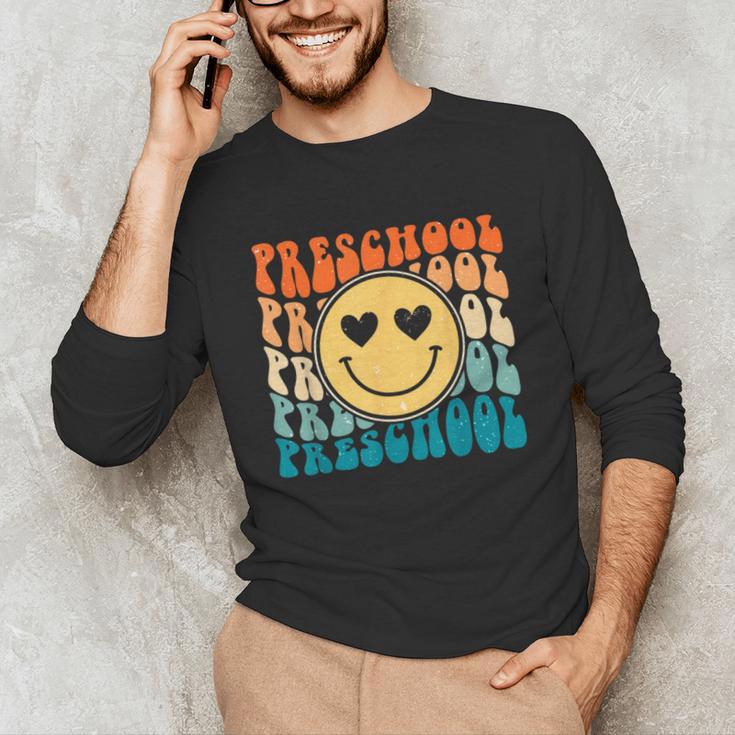 Back To School Groovy Smile Preschool Teachers Students Kids Unisex Long Sleeve T-Shirt, funny gift Back To School Groovy Smile Preschool Teachers Students Kids Unisex Long Sleeve T-Shirt, funny gift