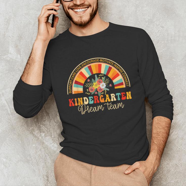 Back To School Kindergarten Dream Team Teacher Love Floral Unisex Long Sleeve T-Shirt, funny gift