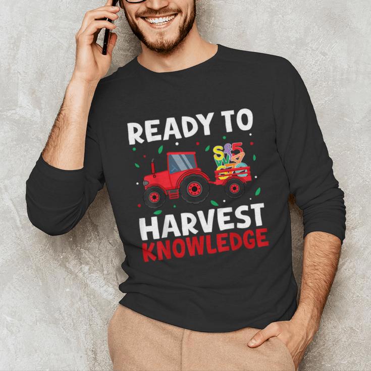 Back To School Teacher Farming Tractor Farmer Kids 100th Day Unisex Long Sleeve T-Shirt, funny gift Back To School Teacher Farming Tractor Farmer Kids 100th Day Unisex Long Sleeve T-Shirt, funny gift
