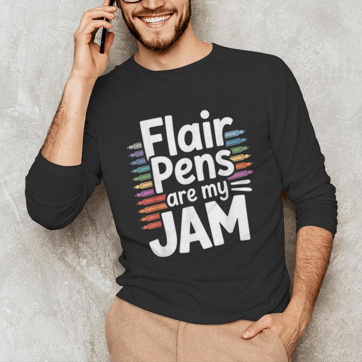 Back To School Teacher Flair Pens Are My Jam Unisex Long Sleeve T-Shirt, funny gift Back To School Teacher Flair Pens Are My Jam Unisex Long Sleeve T-Shirt, funny gift