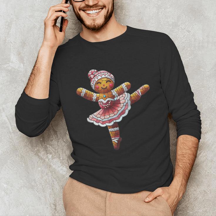 Ballet Dancer Gingerbread Christmas Dance Teacher Girl Women Unisex Long Sleeve T-Shirt, funny gift