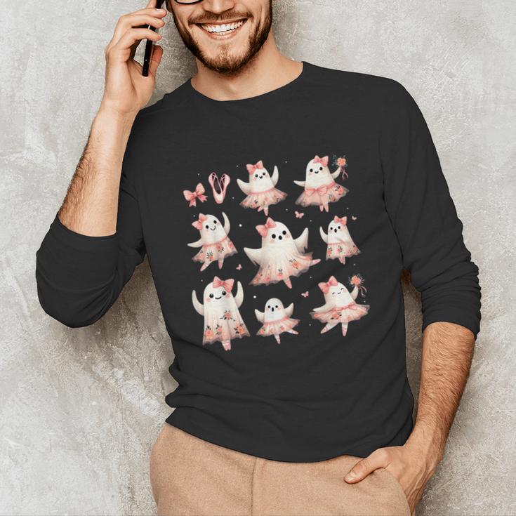Ballet Ghost Ballet Dancer Spooky Dance Teacher Halloween Unisex Long Sleeve T-Shirt, funny gift