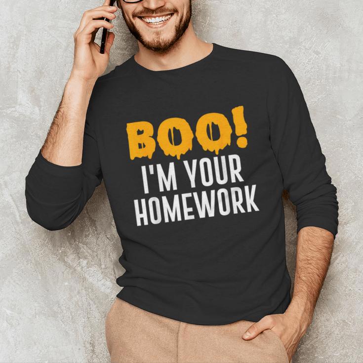Boo I'm Your Homework Halloween Teacher Costume Unisex Long Sleeve T-Shirt, funny gift Boo I'm Your Homework Halloween Teacher Costume Unisex Long Sleeve T-Shirt, funny gift