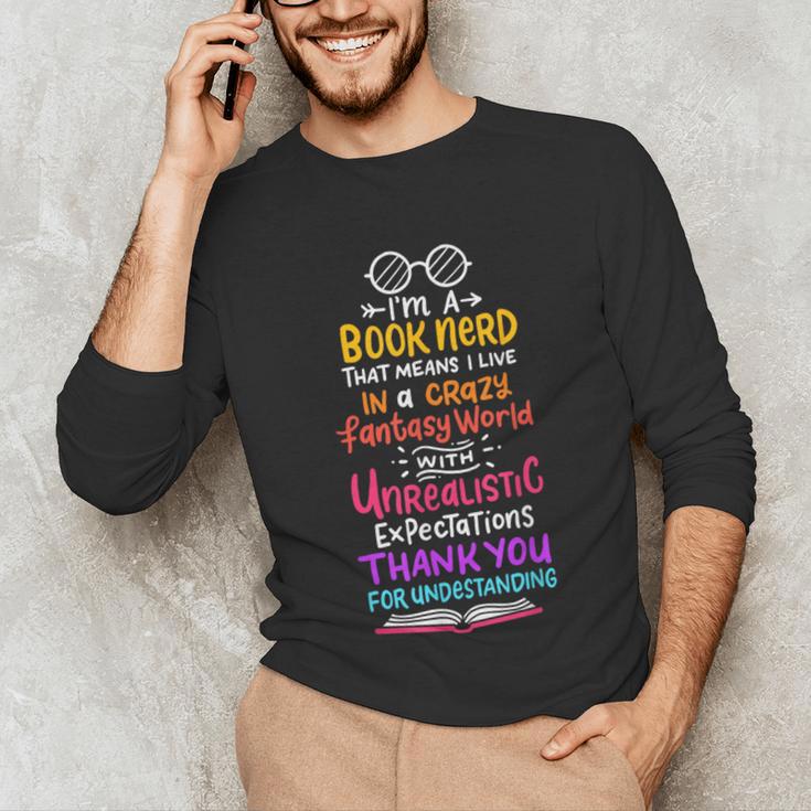 Books Reading English Teacher Student For Men Women Kids Unisex Long Sleeve T-Shirt, funny gift