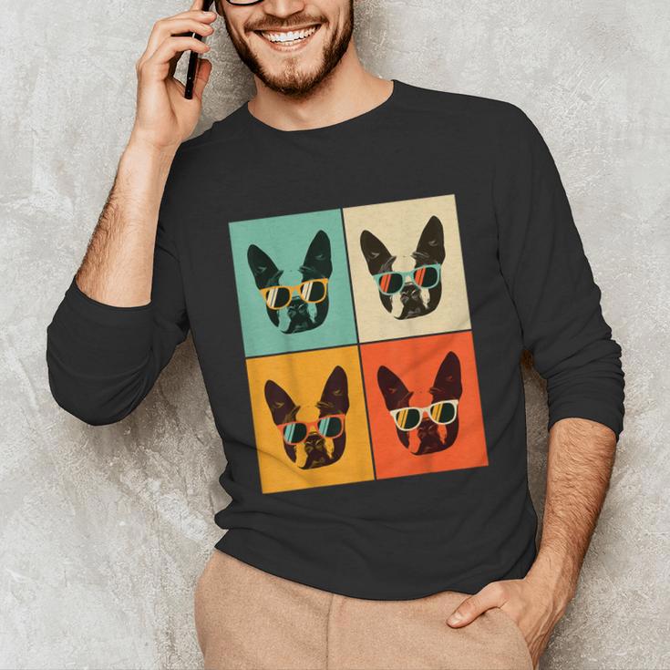 Bostie Dog Lover Boston Terrier With Sunglasses For Men Women Girls Kids Unisex Long Sleeve T-Shirt, funny gift
