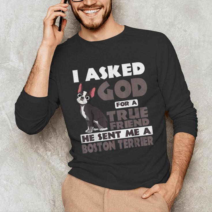 Boston Terrier American Gentleman Non-Sporting Dog Lover Unisex Long Sleeve T-Shirt, funny gift