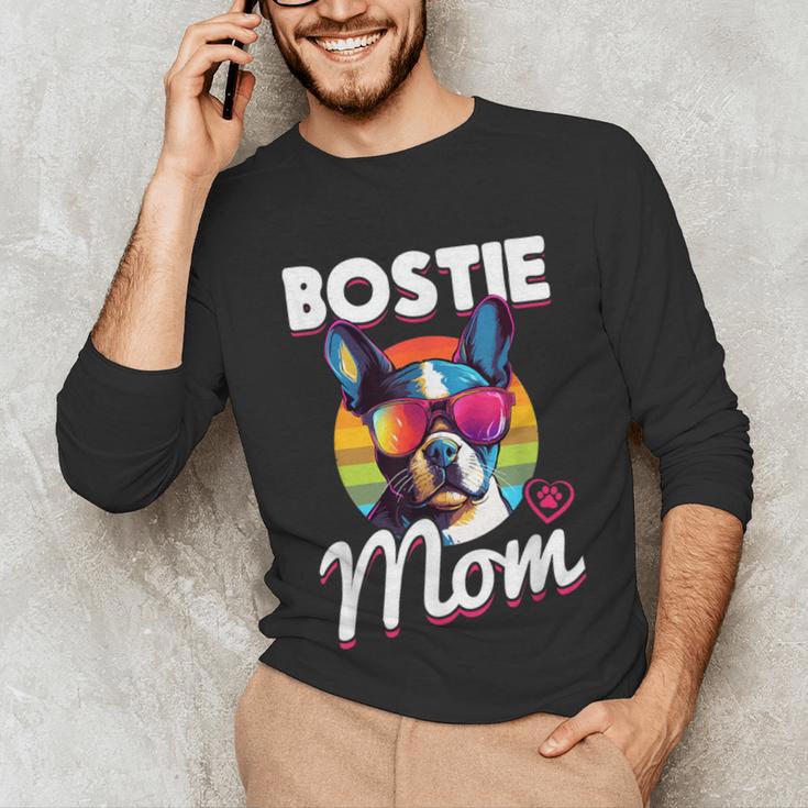 Boston Terrier Bostie Dog Breed Pet Bostie Mom Unisex Long Sleeve T-Shirt, funny gift
