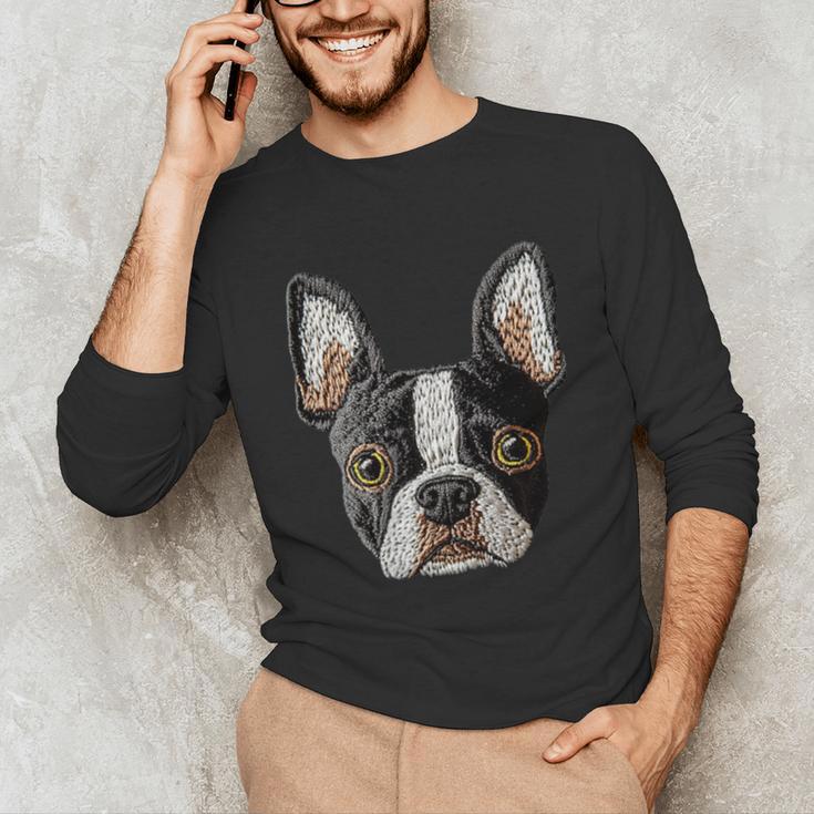Boston Terrier Cute Puppy Face Dog Lover Pet Owner Unisex Long Sleeve T-Shirt, funny gift