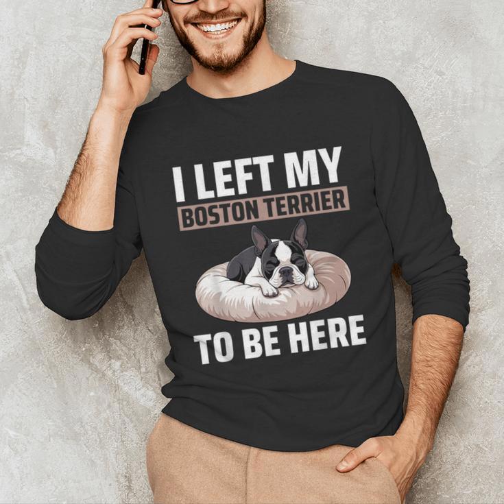 Boston Terrier Dog Unisex Long Sleeve T-Shirt, funny gift