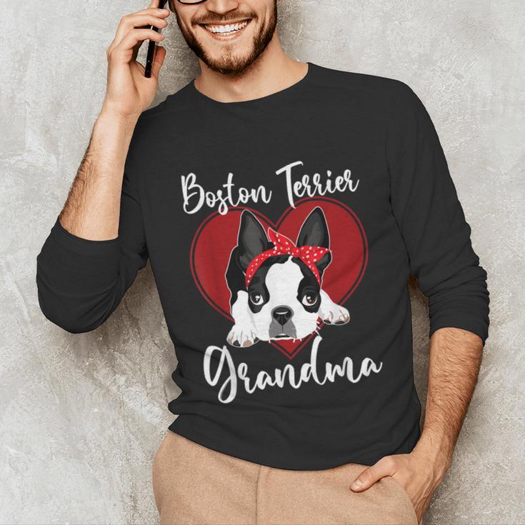Boston Terrier Grandma Dog Owner Boston Terrier For Men Women Unisex Long Sleeve T-Shirt, funny gift
