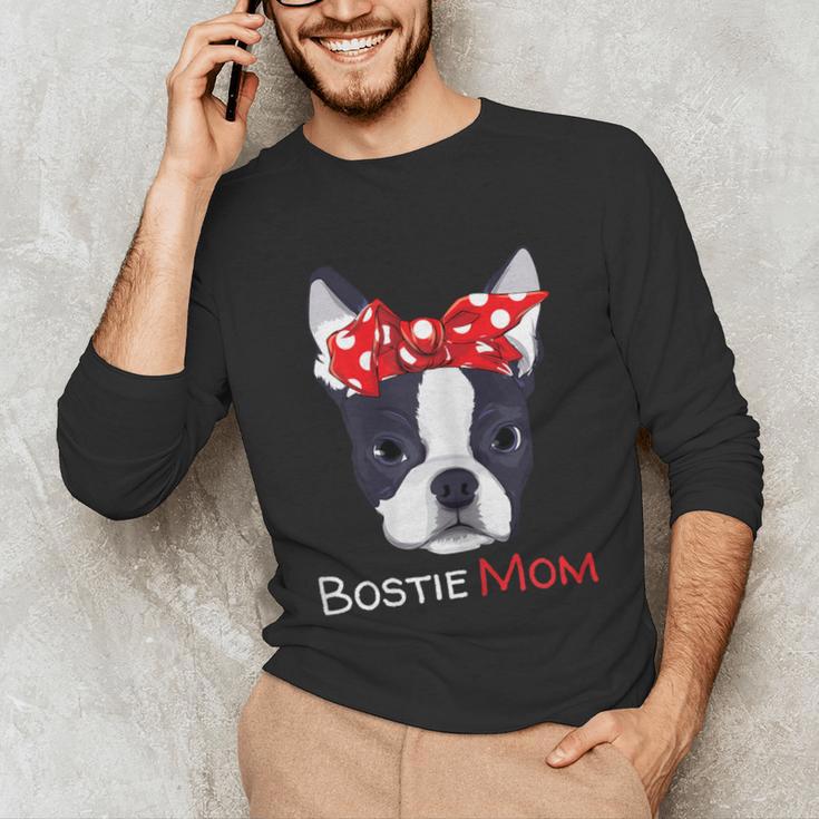 Boston Terrier Mom Bostie Women Girls Unisex Long Sleeve T-Shirt, funny gift