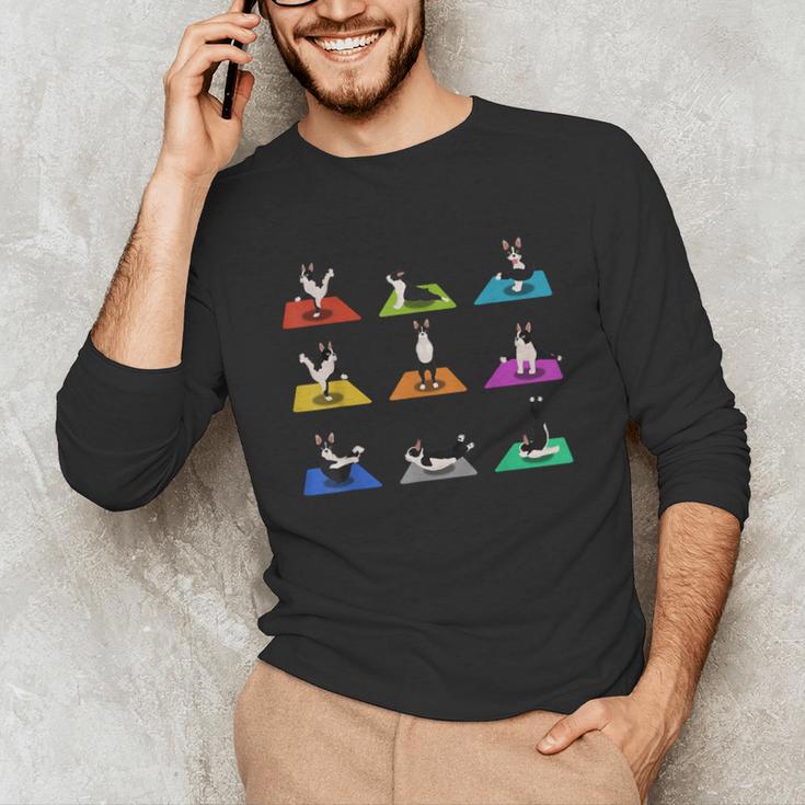 Boston Terriers Yoga Asana Pose And Meditation Unisex Long Sleeve T-Shirt, funny gift