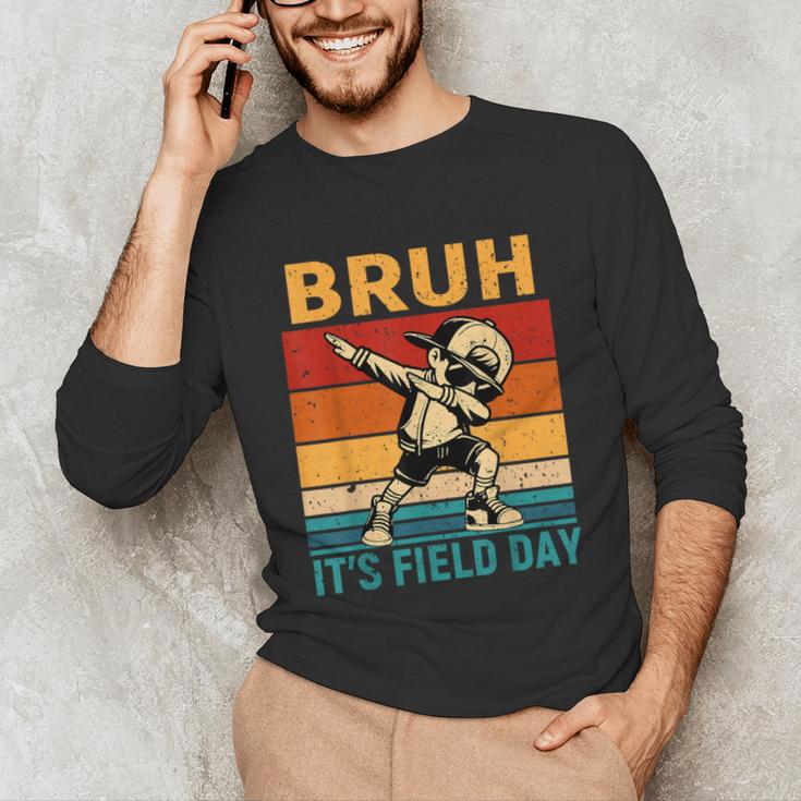 Bruh It's Field Day Teacher Happy Field Day Dabbing Boy Unisex Long Sleeve T-Shirt, funny gift Bruh It's Field Day Teacher Happy Field Day Dabbing Boy Unisex Long Sleeve T-Shirt, funny gift