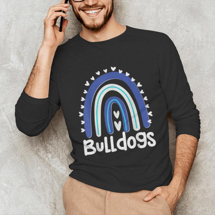 Bulldogs School Mascot Rainbow Teacher Lover Unisex Long Sleeve T-Shirt, funny gift