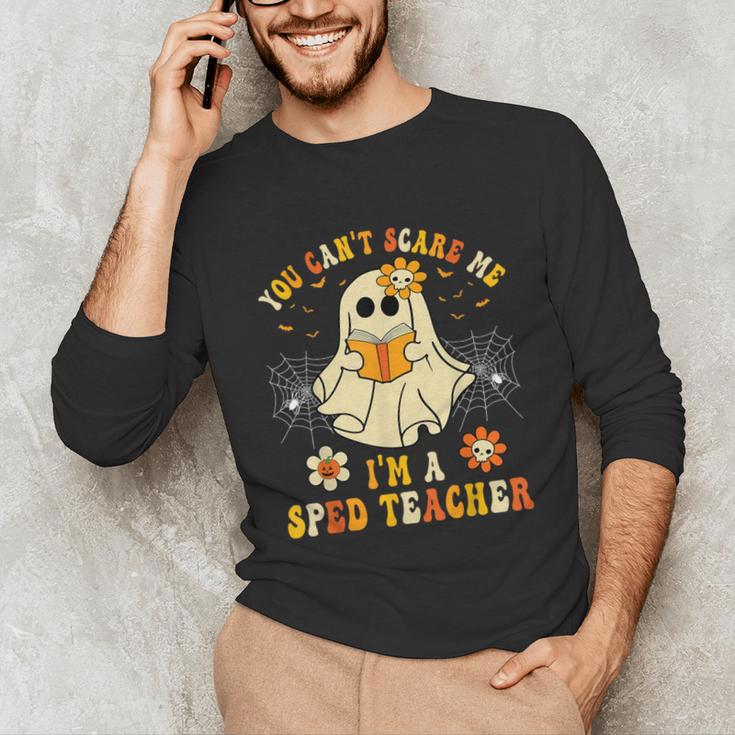 You Can't Scare Me I'm A SPED Teacher Halloween Ghost Unisex Long Sleeve T-Shirt, funny gift You Can't Scare Me I'm A SPED Teacher Halloween Ghost Unisex Long Sleeve T-Shirt, funny gift