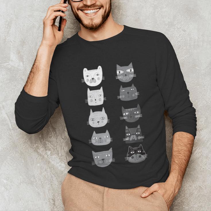 Cat Themed Artist Value Scale Educational Art Teacher Unisex Long Sleeve T-Shirt, funny gift Cat Themed Artist Value Scale Educational Art Teacher Unisex Long Sleeve T-Shirt, funny gift