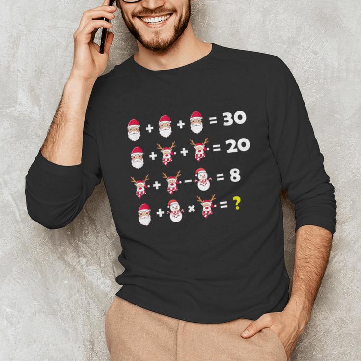 Christmas Math Quiz Teacher Equation Math Teacher Unisex Long Sleeve T-Shirt, funny gift Christmas Math Quiz Teacher Equation Math Teacher Unisex Long Sleeve T-Shirt, funny gift