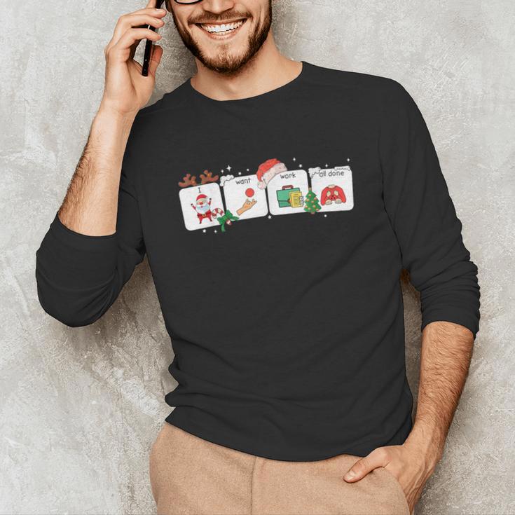 Christmas Santa Special Education SPED Teacher Xmas PJ Unisex Long Sleeve T-Shirt, funny gift