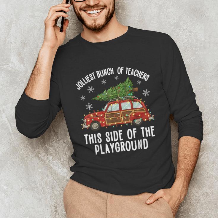 Christmas Teacher Squad Festive Car Tree Lights Xmas Unisex Long Sleeve T-Shirt, funny gift Christmas Teacher Squad Festive Car Tree Lights Xmas Unisex Long Sleeve T-Shirt, funny gift