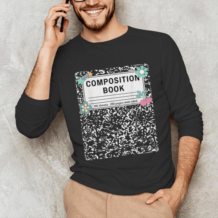Composition Book Notebook Teachers Matching Group Halloween Unisex Long Sleeve T-Shirt, funny gift Composition Book Notebook Teachers Matching Group Halloween Unisex Long Sleeve T-Shirt, funny gift