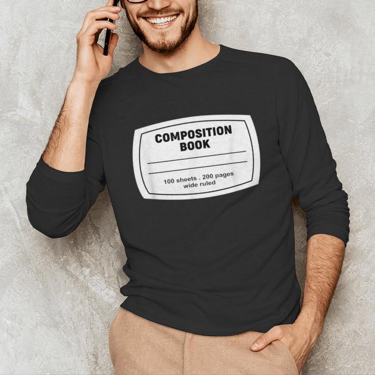 Composition Notebook Halloween Costume Teacher Student Unisex Long Sleeve T-Shirt, funny gift Composition Notebook Halloween Costume Teacher Student Unisex Long Sleeve T-Shirt, funny gift