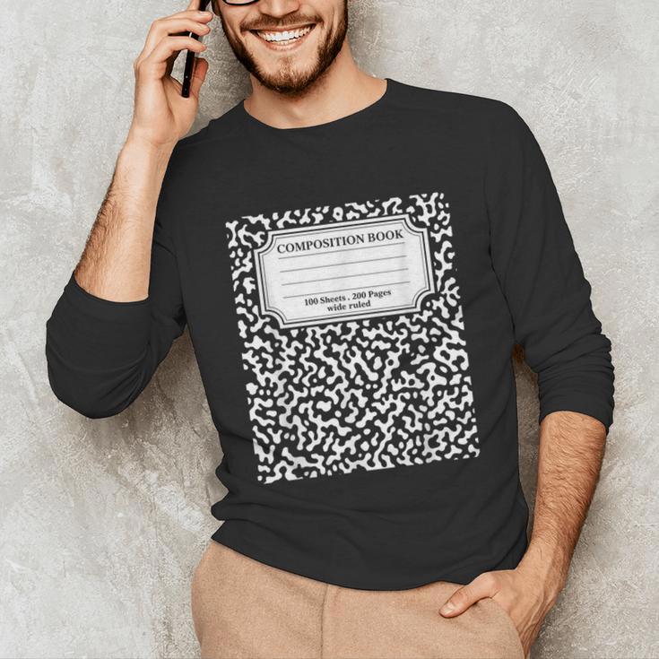 Composition Notebook Matching Group Halloween Teachers Unisex Long Sleeve T-Shirt, funny gift Composition Notebook Matching Group Halloween Teachers Unisex Long Sleeve T-Shirt, funny gift