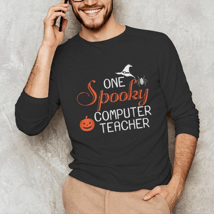 Computer Teacher Halloween Spooky Men Women Kids Unisex Long Sleeve T-Shirt, funny gift Computer Teacher Halloween Spooky Men Women Kids Unisex Long Sleeve T-Shirt, funny gift