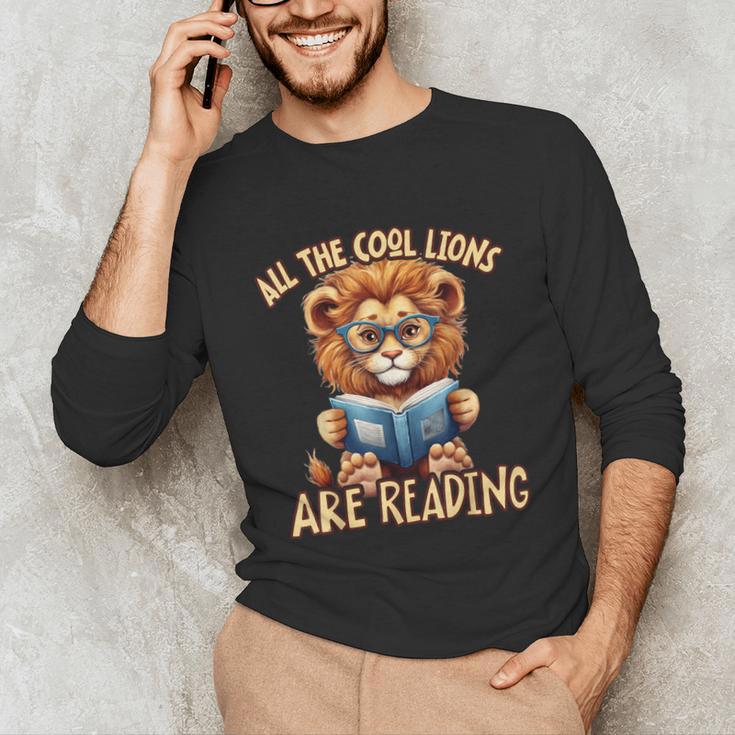All The Cool Lions Are Reading Lion Teacher Men Women Kids Unisex Long Sleeve T-Shirt, funny gift All The Cool Lions Are Reading Lion Teacher Men Women Kids Unisex Long Sleeve T-Shirt, funny gift