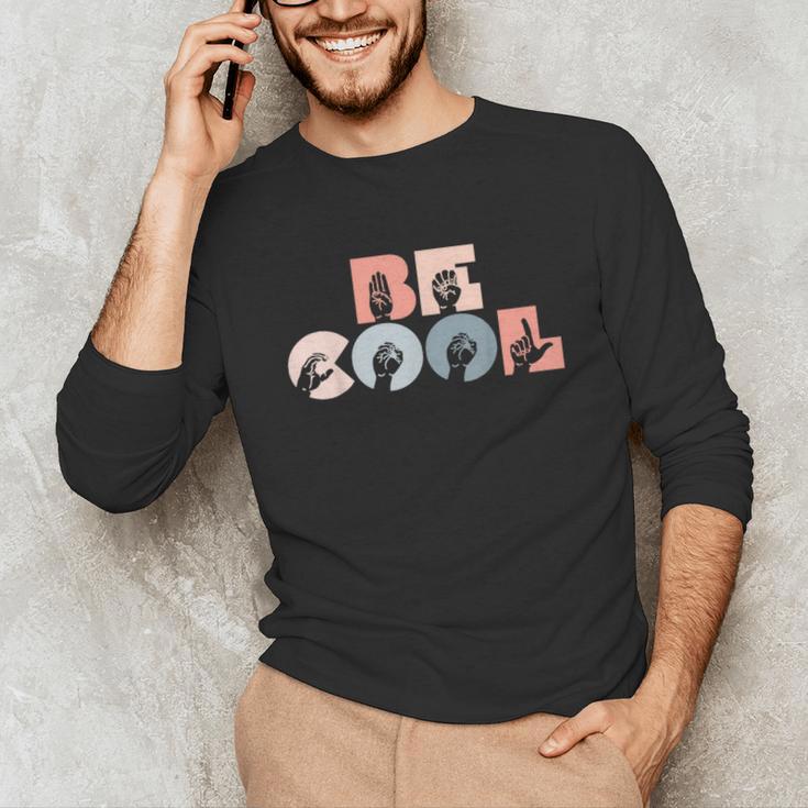 Cool Sign Language ASL Teacher Deaf People ASL Interpreter Unisex Long Sleeve T-Shirt, funny gift