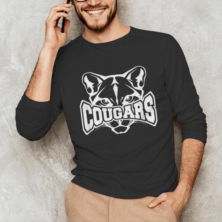 Cougars Teacher Student School Sports Fan Team Spirit Unisex Long Sleeve T-Shirt, funny gift