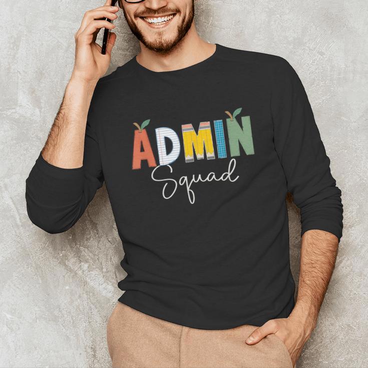 Cute Admin Squad Crew Team Back To School Teacher For Men Women Unisex Long Sleeve T-Shirt, funny gift Cute Admin Squad Crew Team Back To School Teacher For Men Women Unisex Long Sleeve T-Shirt, funny gift
