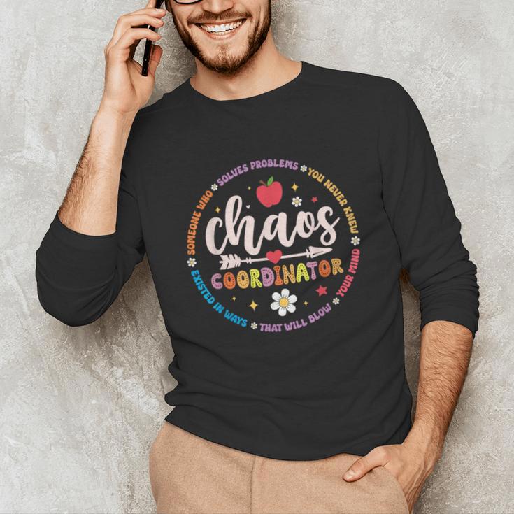 Cute Chaos Coordinator Teacher First Day Of School Unisex Long Sleeve T-Shirt, funny gift