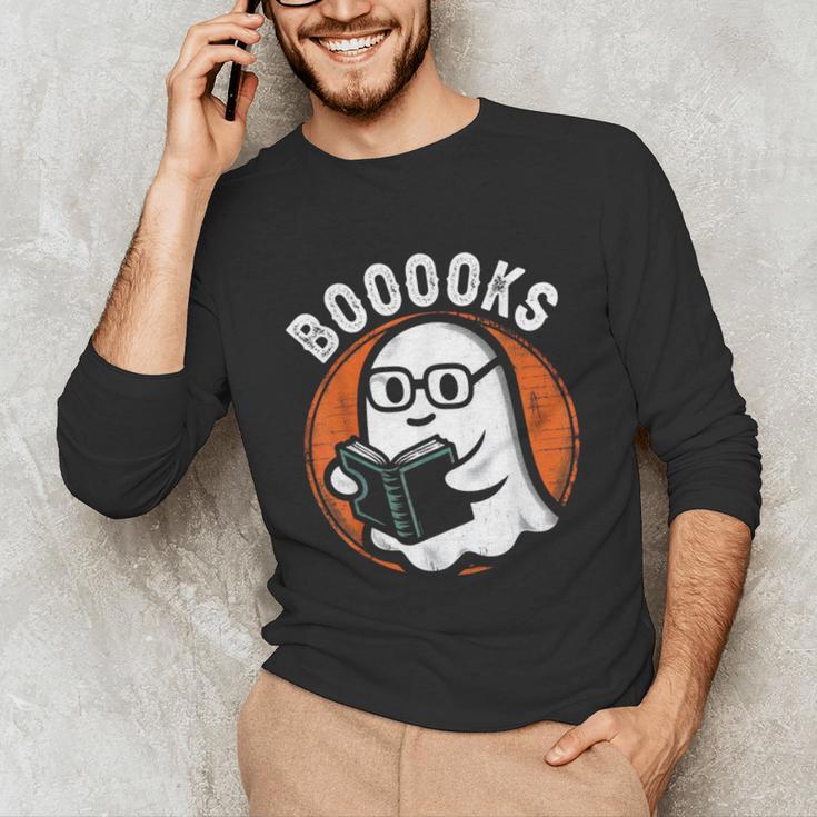 Cute Ghost Book Reading Books Lover Retro Halloween Teacher Unisex Long Sleeve T-Shirt, funny gift Cute Ghost Book Reading Books Lover Retro Halloween Teacher Unisex Long Sleeve T-Shirt, funny gift