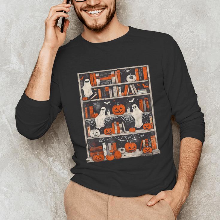Cute Ghost Book Reading Books Lover Spooky Teacher Halloween Unisex Long Sleeve T-Shirt, funny gift Cute Ghost Book Reading Books Lover Spooky Teacher Halloween Unisex Long Sleeve T-Shirt, funny gift