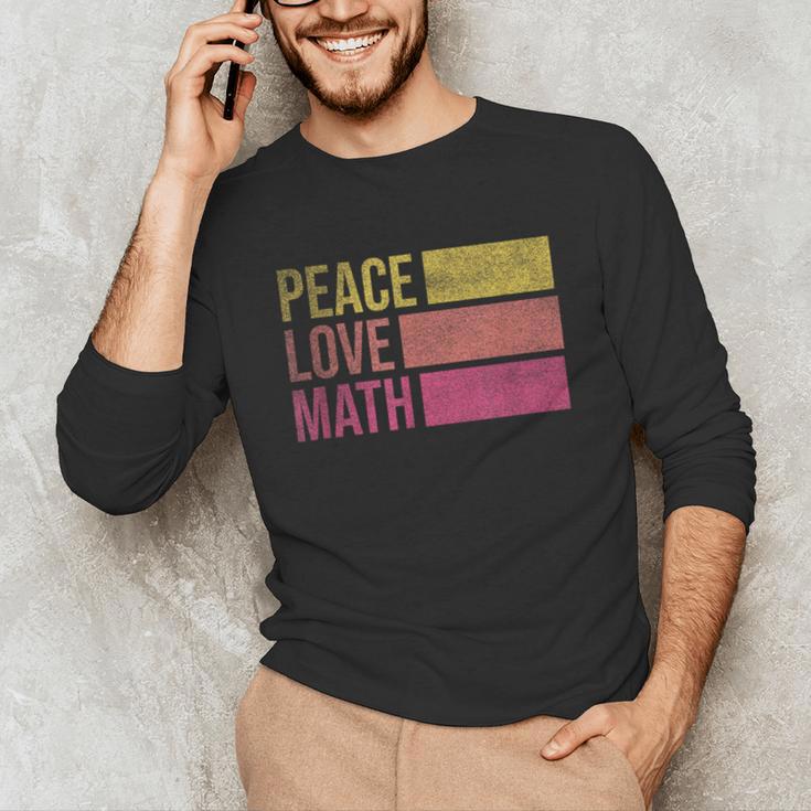 Cute Math Teacher Peace Love Math Unisex Long Sleeve T-Shirt, funny gift Cute Math Teacher Peace Love Math Unisex Long Sleeve T-Shirt, funny gift