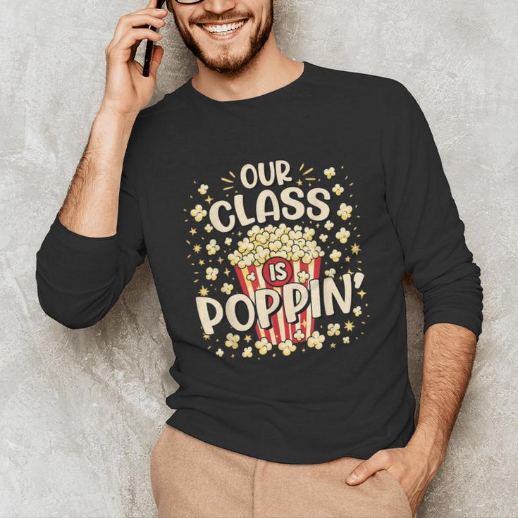 Cute Teacher Popcorn Day Unisex Long Sleeve T-Shirt, funny gift Cute Teacher Popcorn Day Unisex Long Sleeve T-Shirt, funny gift