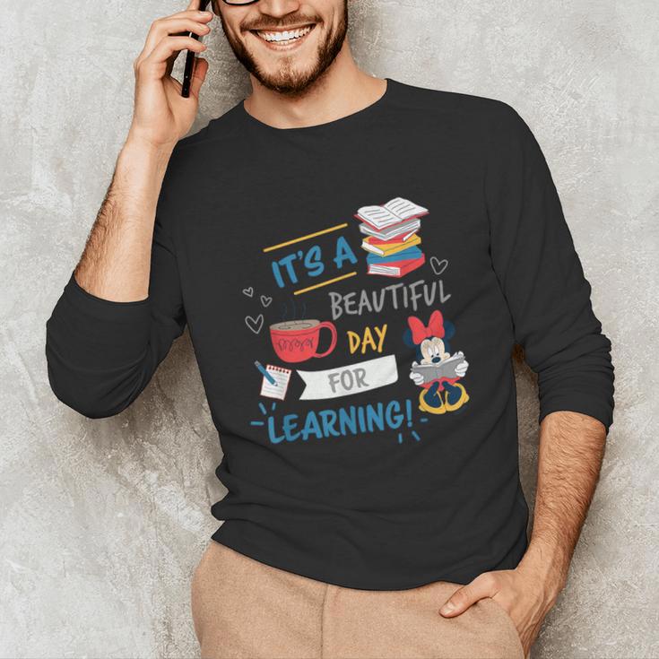 Disney Minnie Mouse Beautiful Day For Learning Teacher's Day Unisex Long Sleeve T-Shirt, funny gift Disney Minnie Mouse Beautiful Day For Learning Teacher's Day Unisex Long Sleeve T-Shirt, funny gift