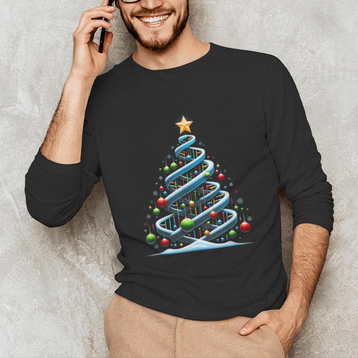 DNA Helix Christmas Tree Scientist Biology Science Teacher Unisex Long Sleeve T-Shirt, funny gift DNA Helix Christmas Tree Scientist Biology Science Teacher Unisex Long Sleeve T-Shirt, funny gift