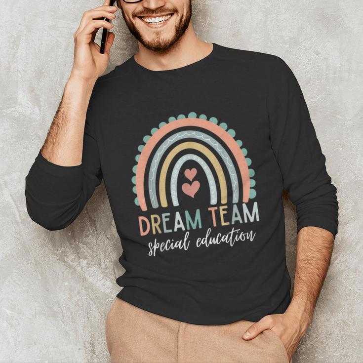 Dream Team Special Education Teacher ED SPED Squad Rainbow Unisex Long Sleeve T-Shirt, funny gift Dream Team Special Education Teacher ED SPED Squad Rainbow Unisex Long Sleeve T-Shirt, funny gift