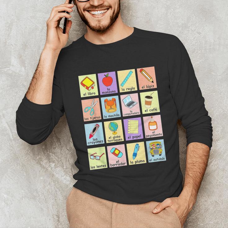 Dual Language Crew Bilingual Spanish Teacher Back To School For Men Women Unisex Long Sleeve T-Shirt, funny gift