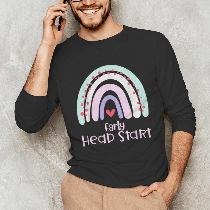 Early Headstart Cute Retro Rainbow Teachers Unisex Long Sleeve T-Shirt, funny gift