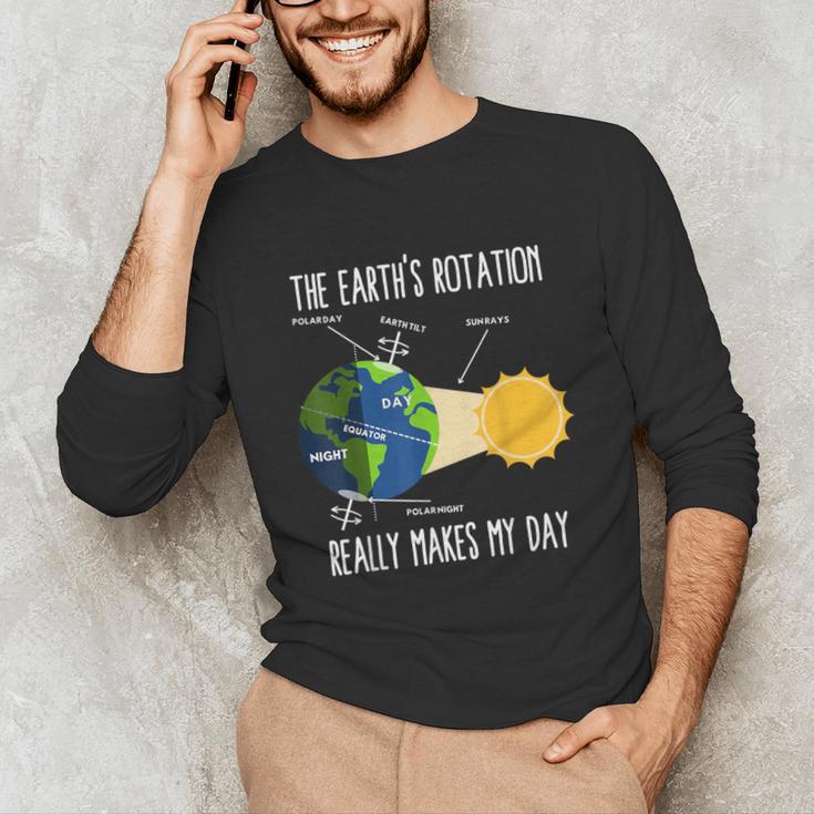 Earth Rotation Earth Day Science Teacher Kids Women Unisex Long Sleeve T-Shirt, funny gift Earth Rotation Earth Day Science Teacher Kids Women Unisex Long Sleeve T-Shirt, funny gift