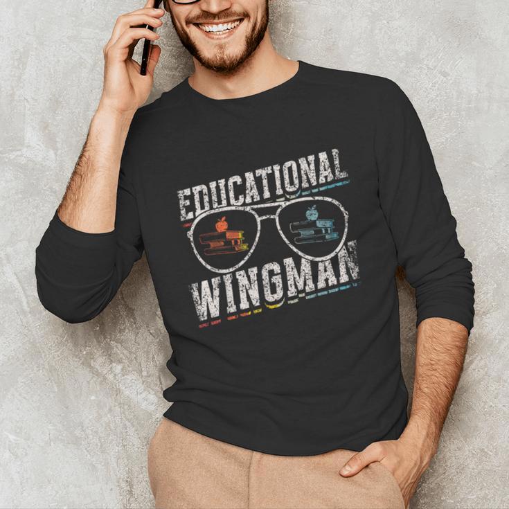 Educational Wingman Assisting Teacher Teaching Assistant Unisex Long Sleeve T-Shirt, funny gift