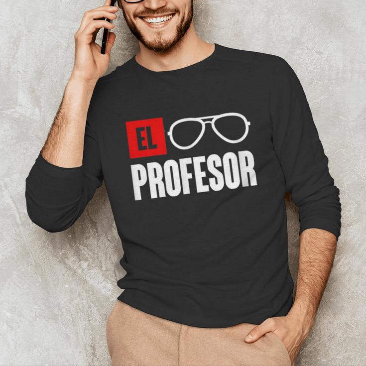 El Professor Money Costume Profesor Glasses Men Teacher Gift Unisex Long Sleeve T-Shirt, funny gift El Professor Money Costume Profesor Glasses Men Teacher Gift Unisex Long Sleeve T-Shirt, funny gift