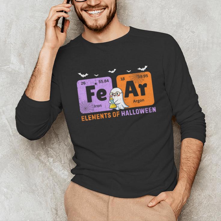 Elements Of Halloween Fear Periodically Chemistry Teacher Unisex Long Sleeve T-Shirt, funny gift Elements Of Halloween Fear Periodically Chemistry Teacher Unisex Long Sleeve T-Shirt, funny gift