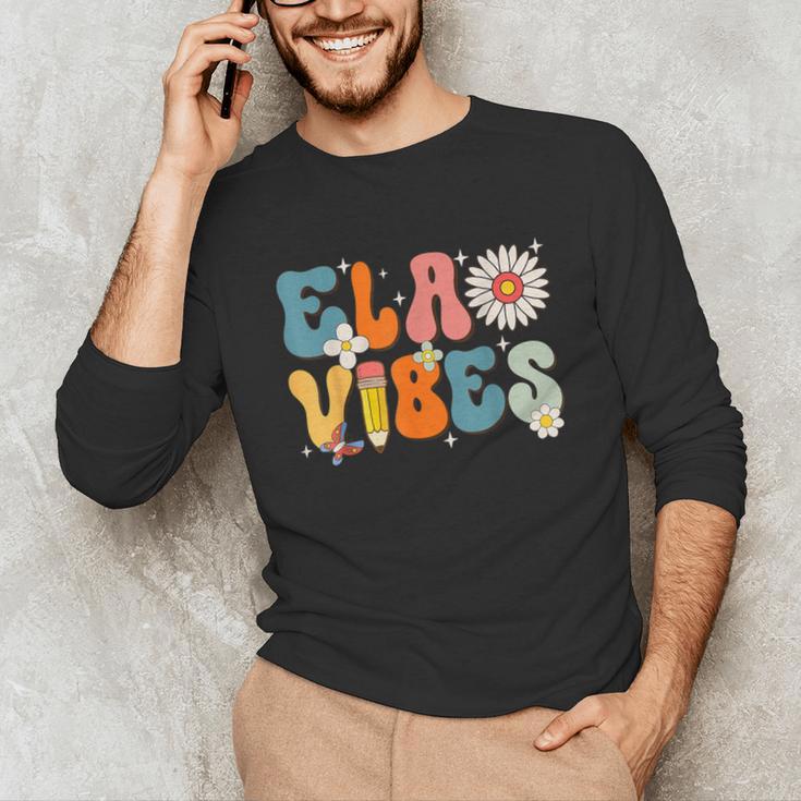 English Teacher Ela Vibes Teacher Kids First Day Of School Unisex Long Sleeve T-Shirt, funny gift