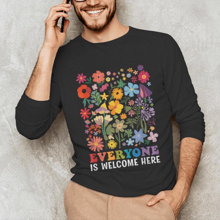 Everyone Is Welcome Here Tshirt Idaho Teacher Support Retro Unisex Long Sleeve T-Shirt, funny gift Everyone Is Welcome Here Tshirt Idaho Teacher Support Retro Unisex Long Sleeve T-Shirt, funny gift