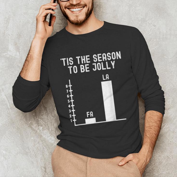Fa La 8 Math Pun Math Teacher Christmas Unisex Long Sleeve T-Shirt, funny gift