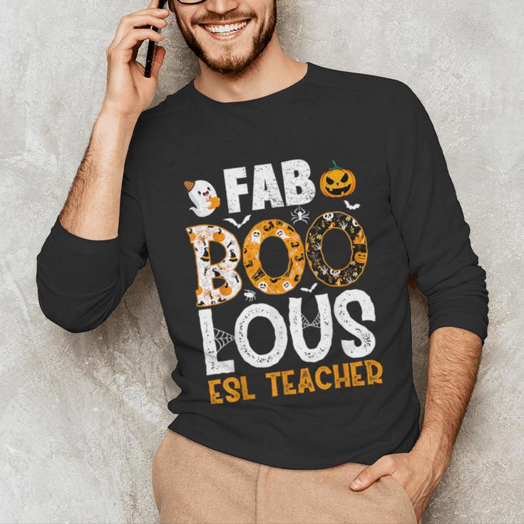 Faboolous ESL ESOL Teacher Spooky Teacher Halloween Costume For Men Women Unisex Long Sleeve T-Shirt, funny gift