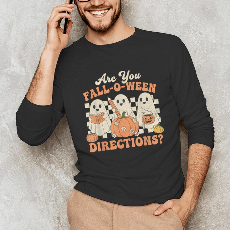 Are You Fall O Ween Directions Halloween Teacher Unisex Long Sleeve T-Shirt, funny gift